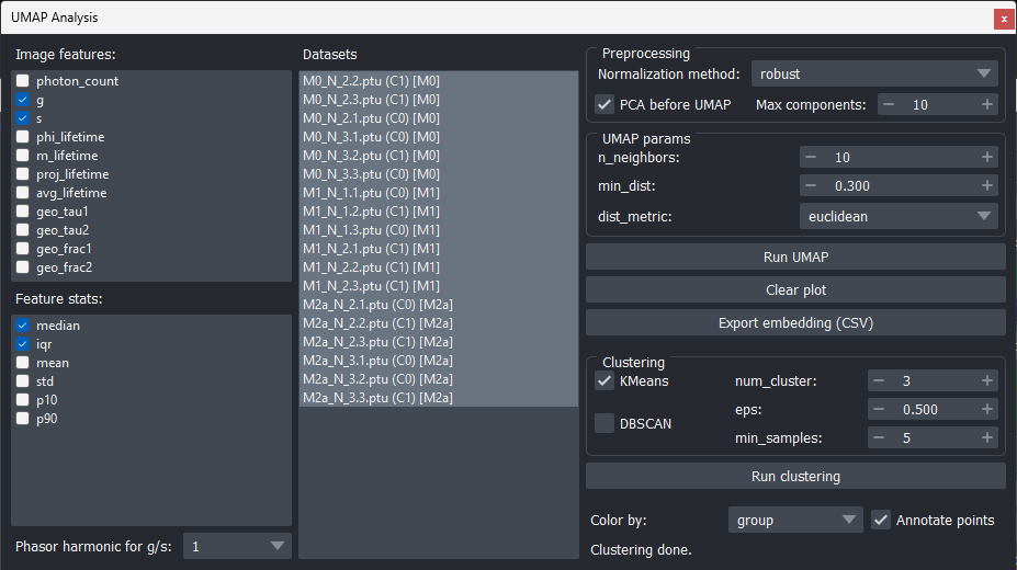 UMAP Analysis Widget
